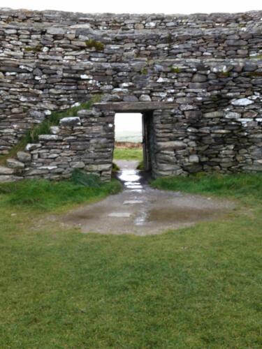 Grianan Of Aileach entrance from inside the ring fort